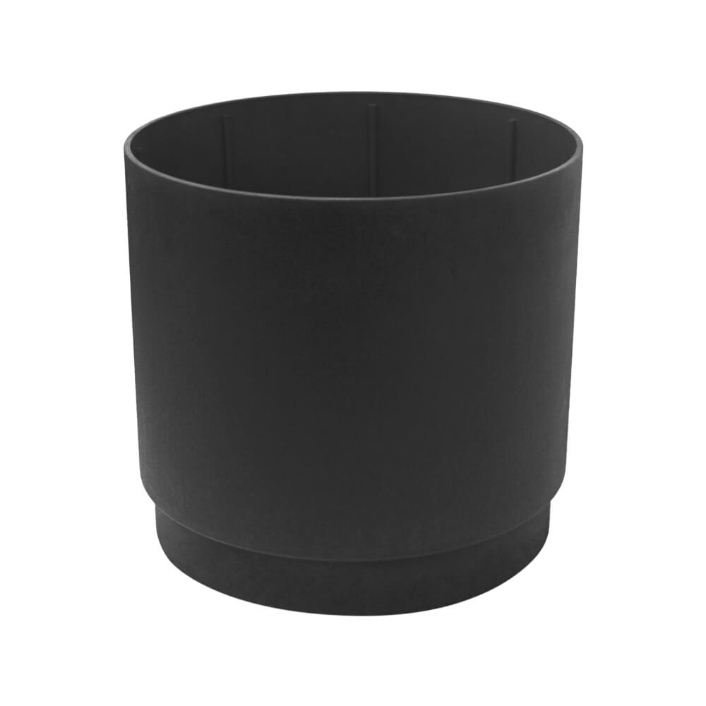 Tierra Verde 15" W x 15" H Alto Recycled Self-Watering Planter - Slate Black, Indoor/Outdoor