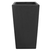 Tierra Verde 13in W x 26in H Citadel Horizon Large Recycled Self-Watering Indoor/Outdoor Column Planter in Black