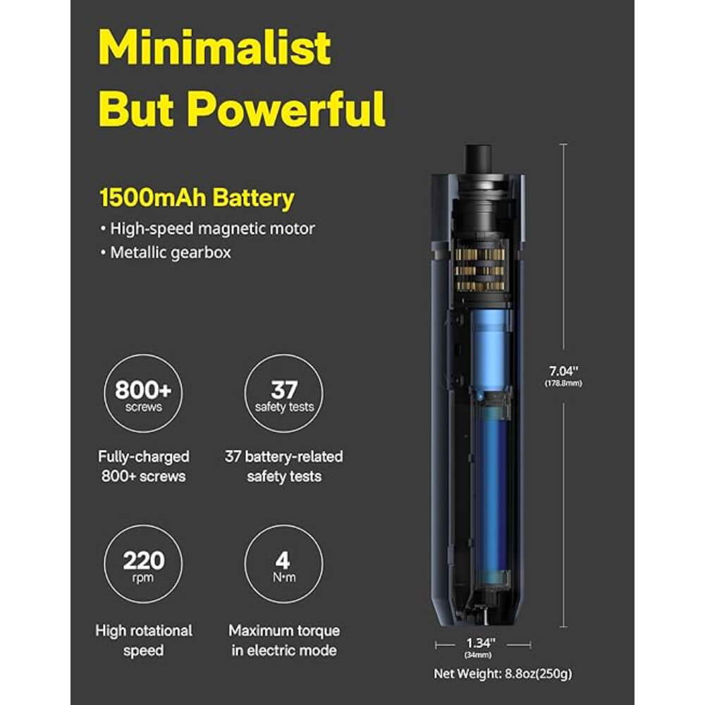 HOTO Electric Screwdriver Set, 3.6V Rechargeable Screwdriver Set