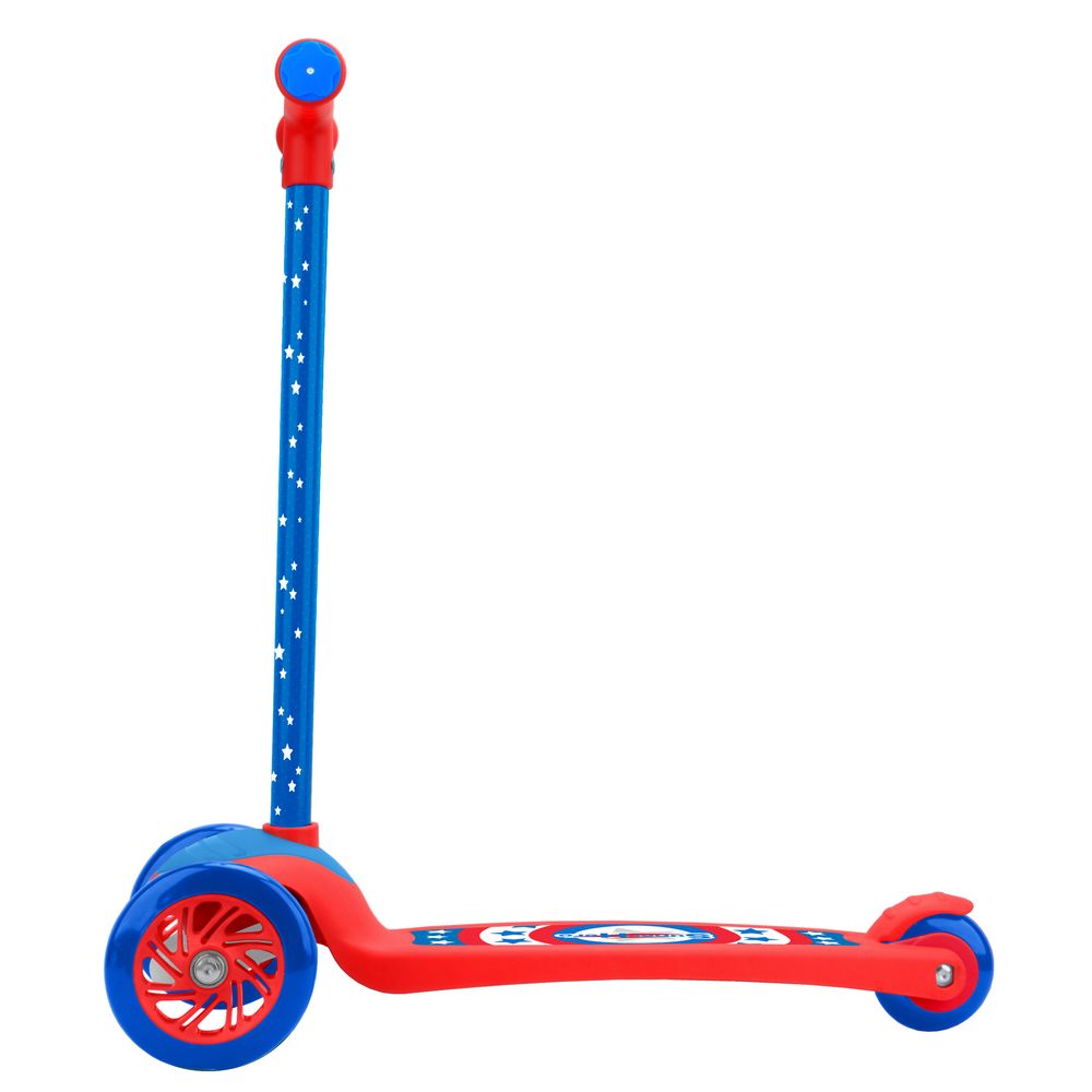 Rugged Racer Superhero Design Compact Kids 3 Wheel Scooter