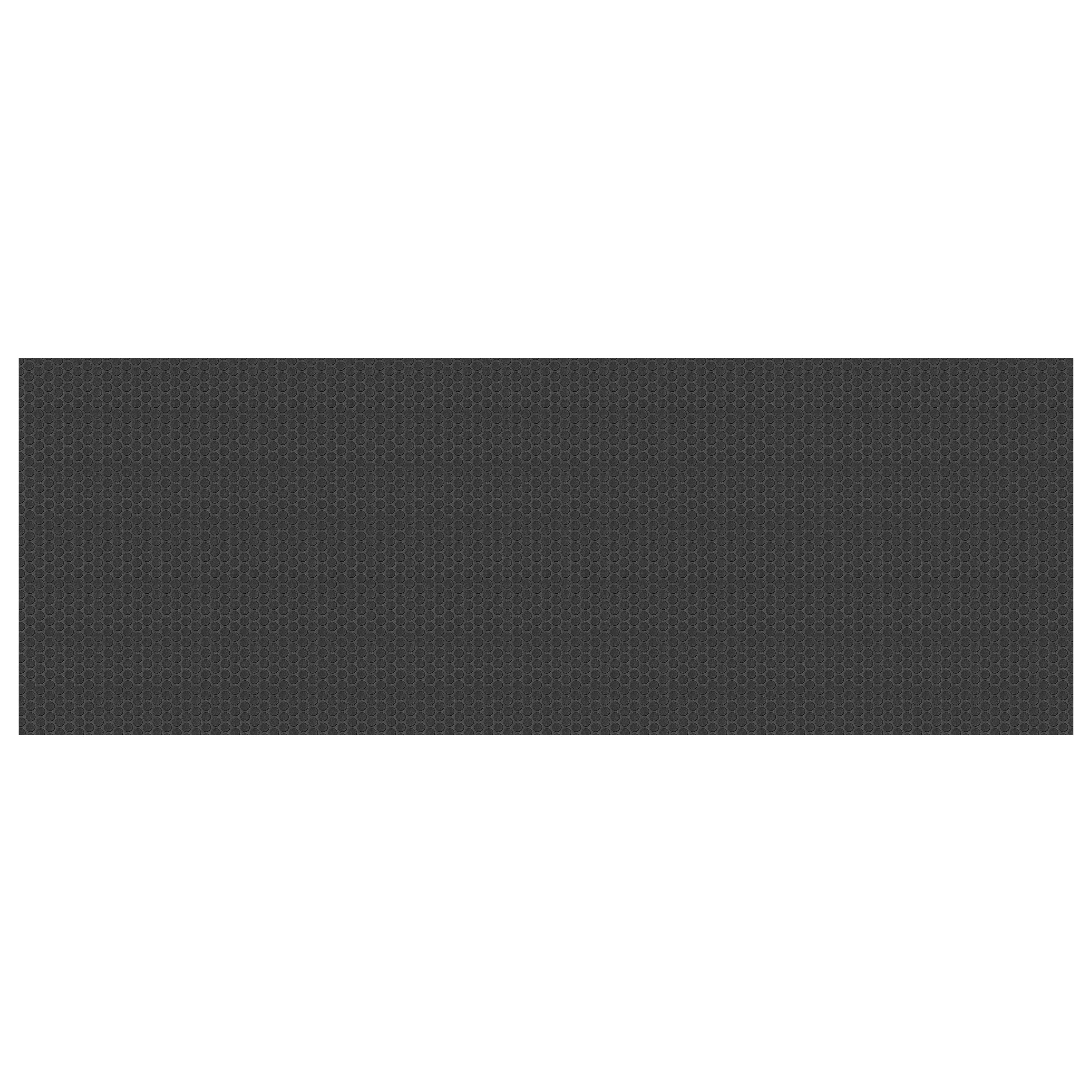 Black 3 ft. x 8 ft. 4mm Rondell Rubber Floor Mat