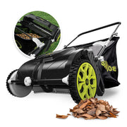 21" Manual Leaf Sweeper with 22-Gallon Collection Bag & Oversized Wheels