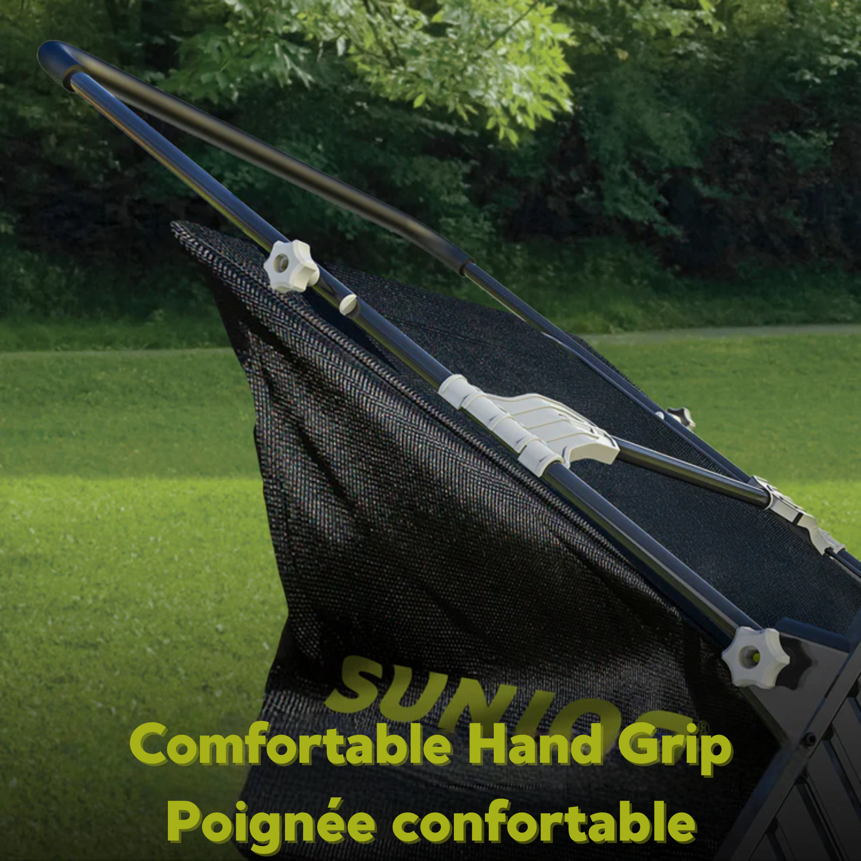 21" Manual Leaf Sweeper with 22-Gallon Collection Bag & Oversized Wheels