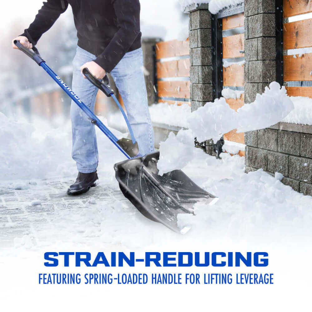 Snow Joe Shovelution 18-Inch Back-Saving Snow Shovel with Spring-Assist Handle