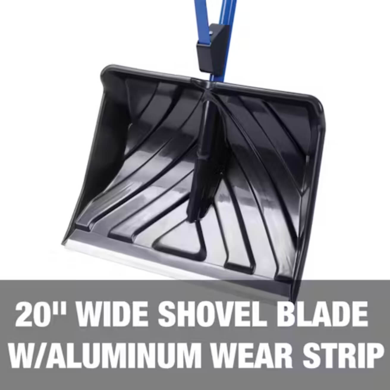 Snow Joe Shovelution 20-In Poly Back-Saving Telescoping Snow Shovel