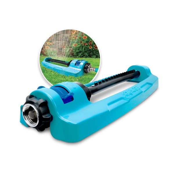 Aqua Joe Indestructible Metal Base Oscillating Sprinkler with Adjustable Spray
