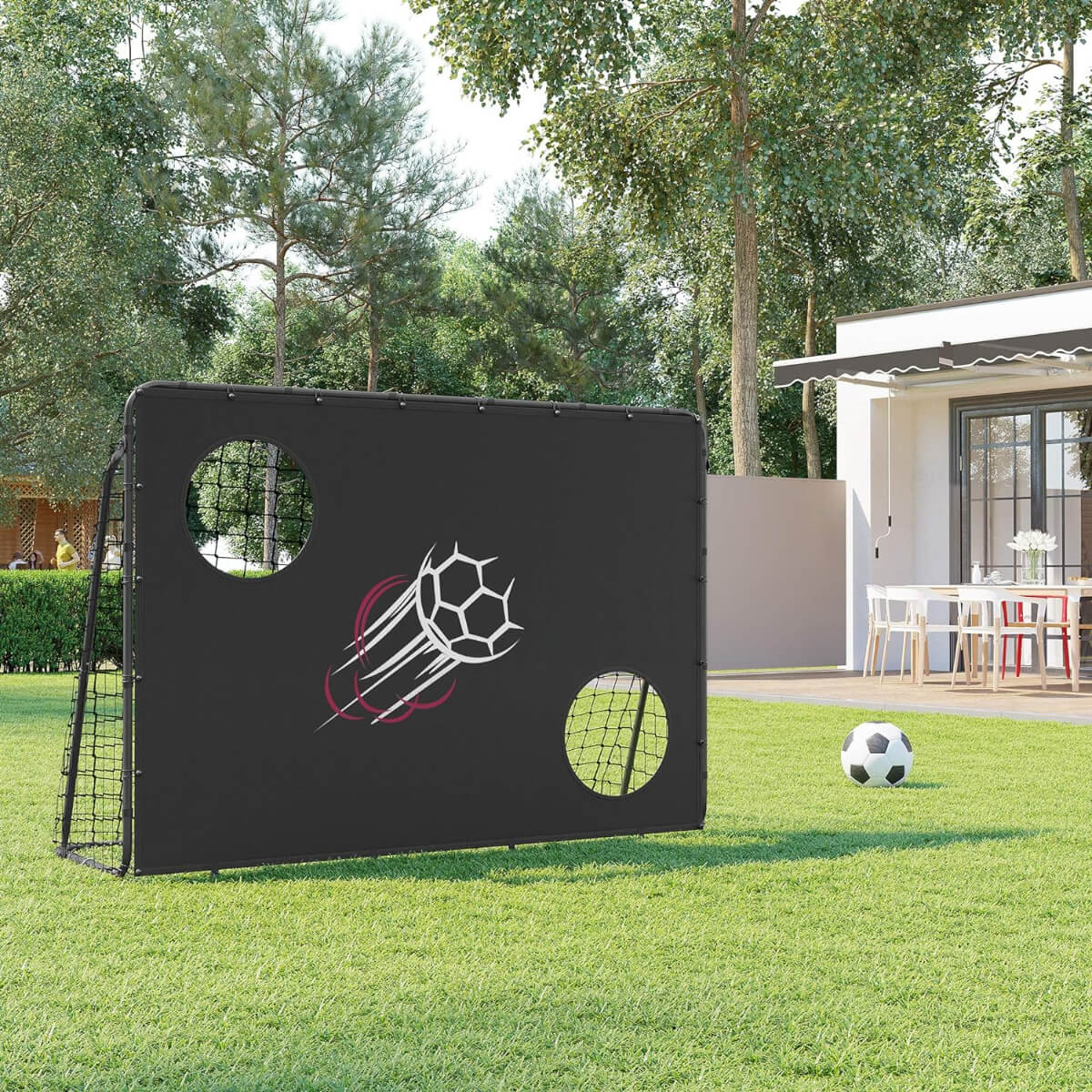 Songmics 7' x 5' Quick Assembly Soccer Net