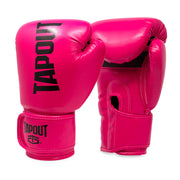 Tapout 10 oz Womens Boxing Gloves With Adjustable Hook And Loop Closure - Magenta/White