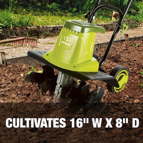Sun Joe 13.5-Amp 16-Inch Electric Tiller/Cultivator w/ 6-In Wheels