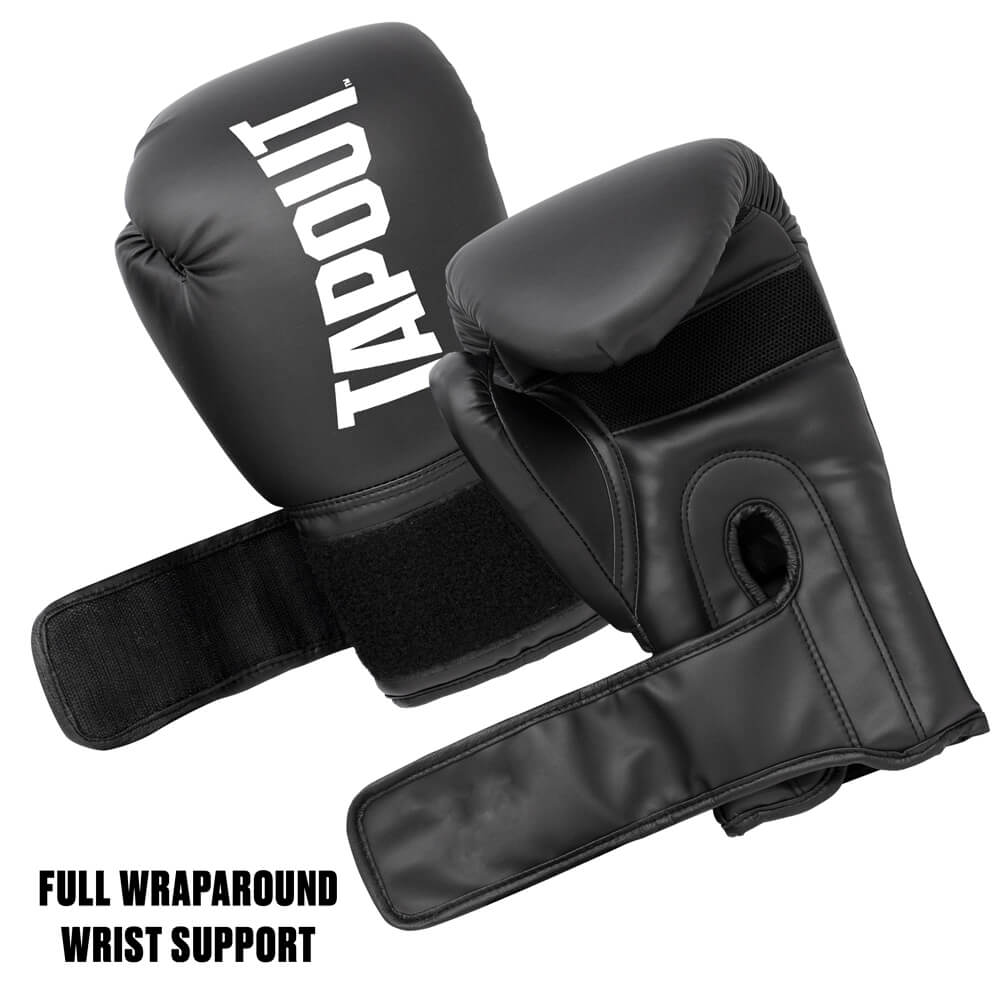 Tapout Black 4 Piece Boxing Gloves Pad Kit
