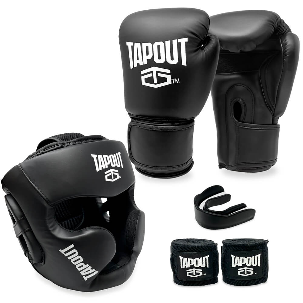 Tapout Black 6 Piece Boxing Kit