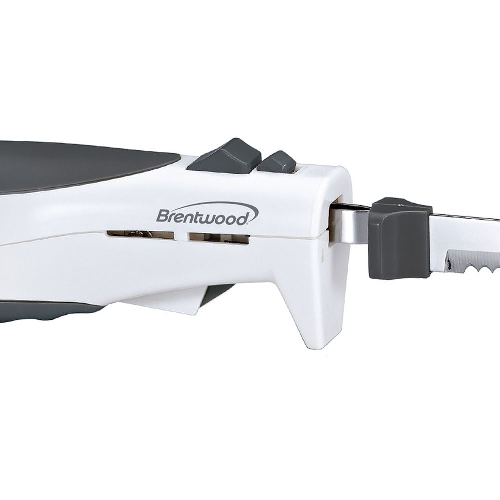 Brentwood TS-1010 7-Inch Electric Carving Knife, White