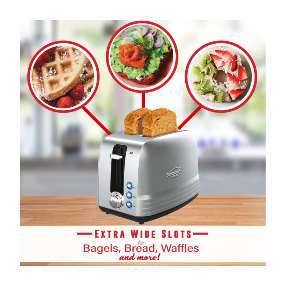 Brentwood Stainless Steel 2-Slice Toaster