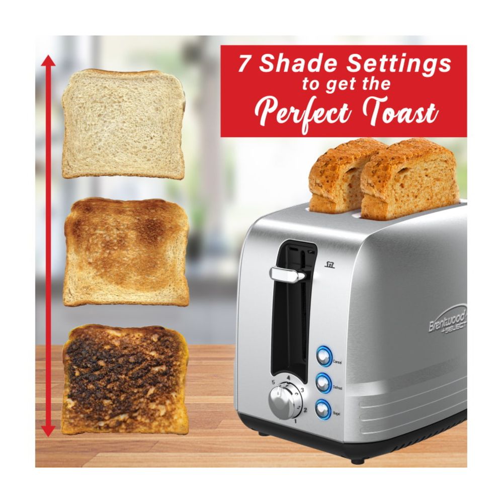 Brentwood Stainless Steel 2-Slice Toaster