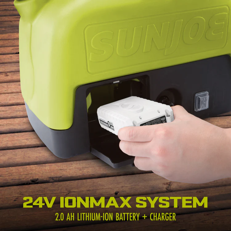 24V 2.0Ah Portable Spray Washer, 116-PSI Max with 5-Gal Tank & Accessories